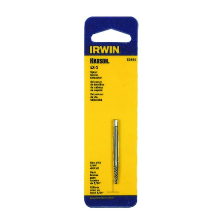 Irwin Irwin Hanson EX-1 Carbon Steel Spiral Screw Extractor 5.4 in. 1 pc 53401